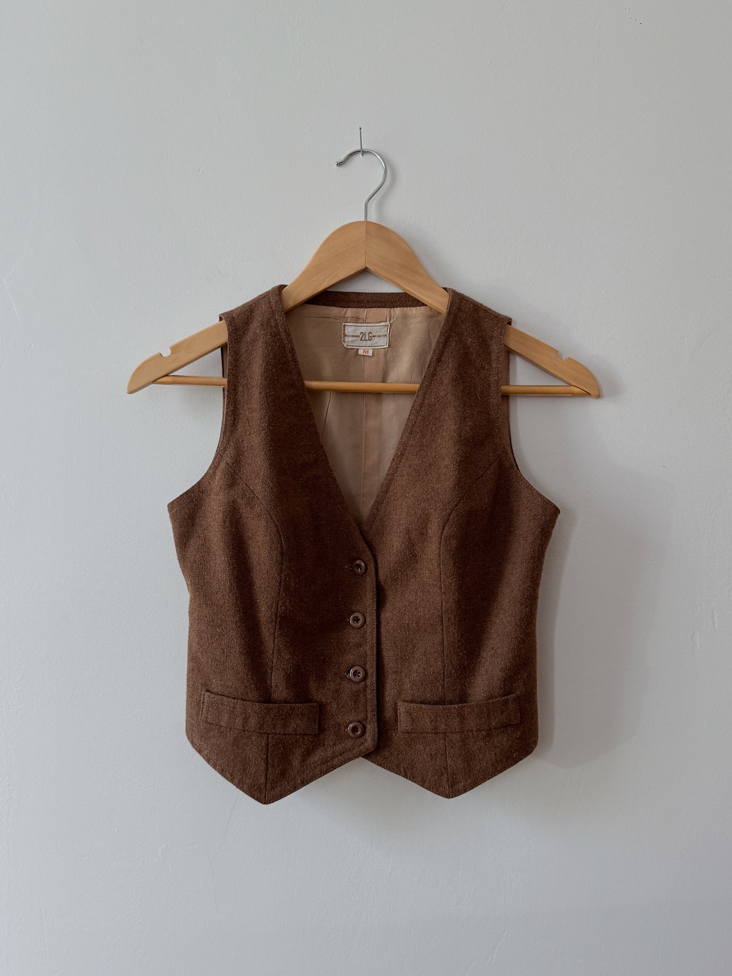 70's Vintage Wool Vest & Skirt Set