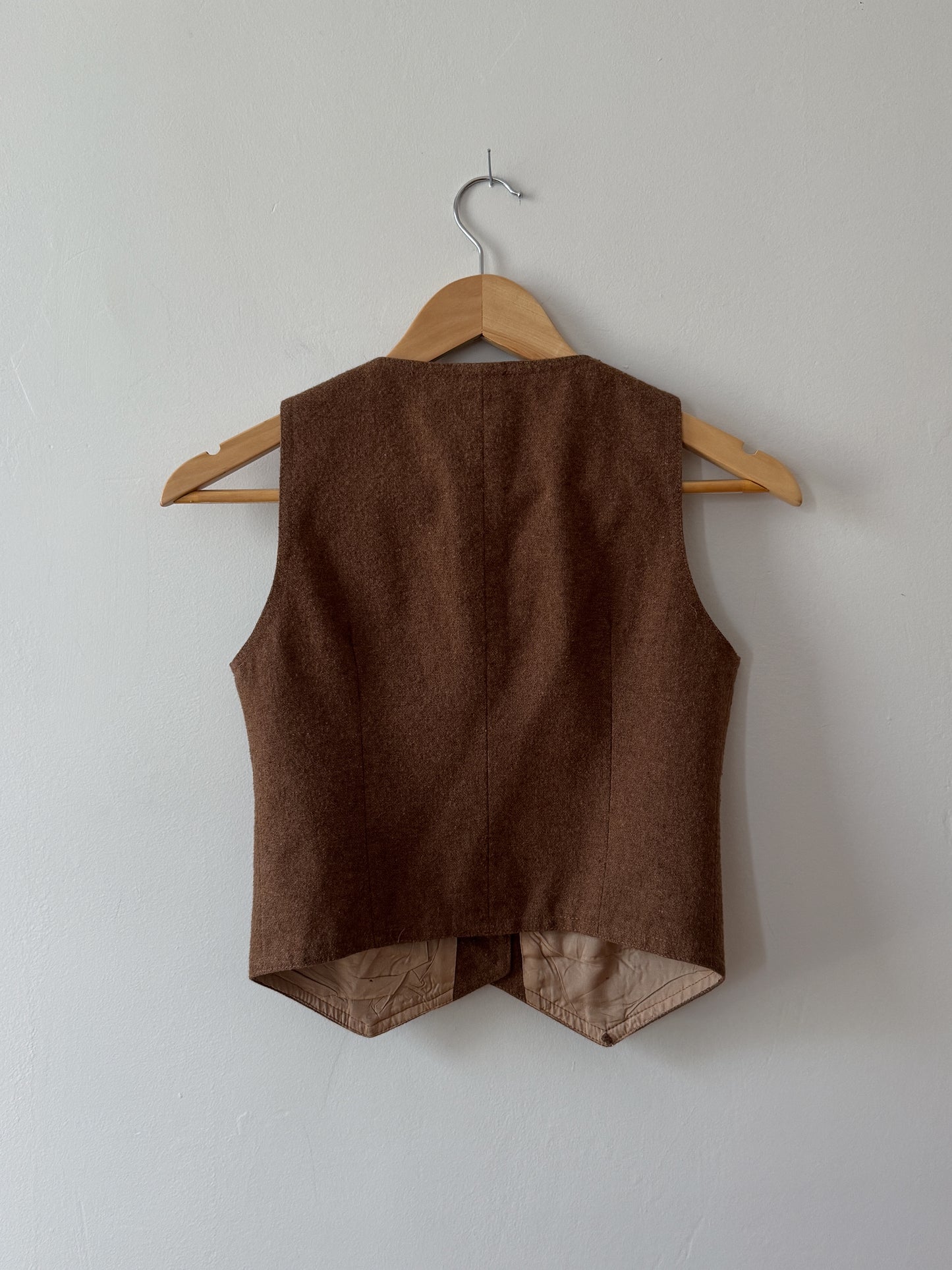 70's Vintage Wool Vest & Skirt Set