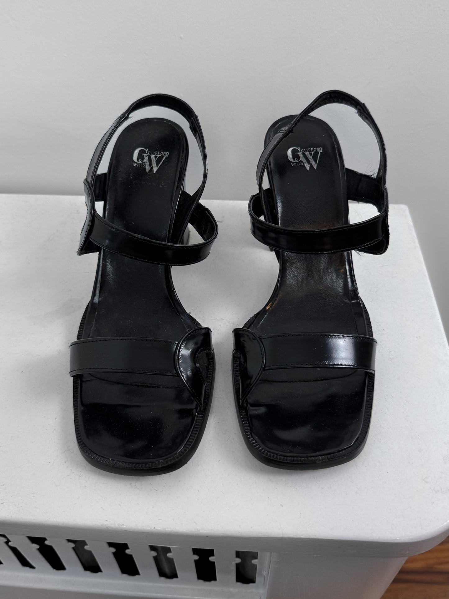 Black Strappy Heeled Sandals