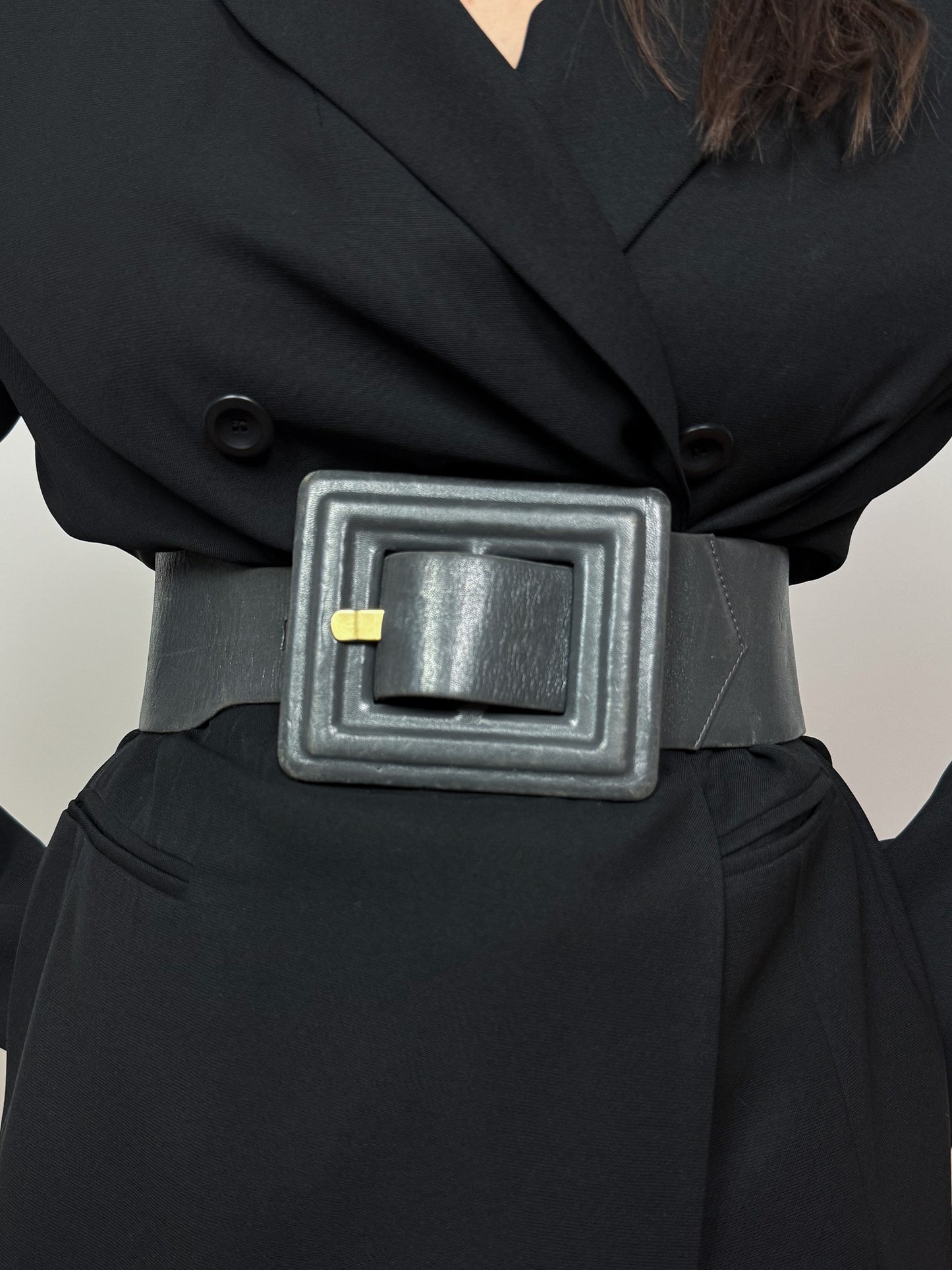 Vintage Thick Grey Belt