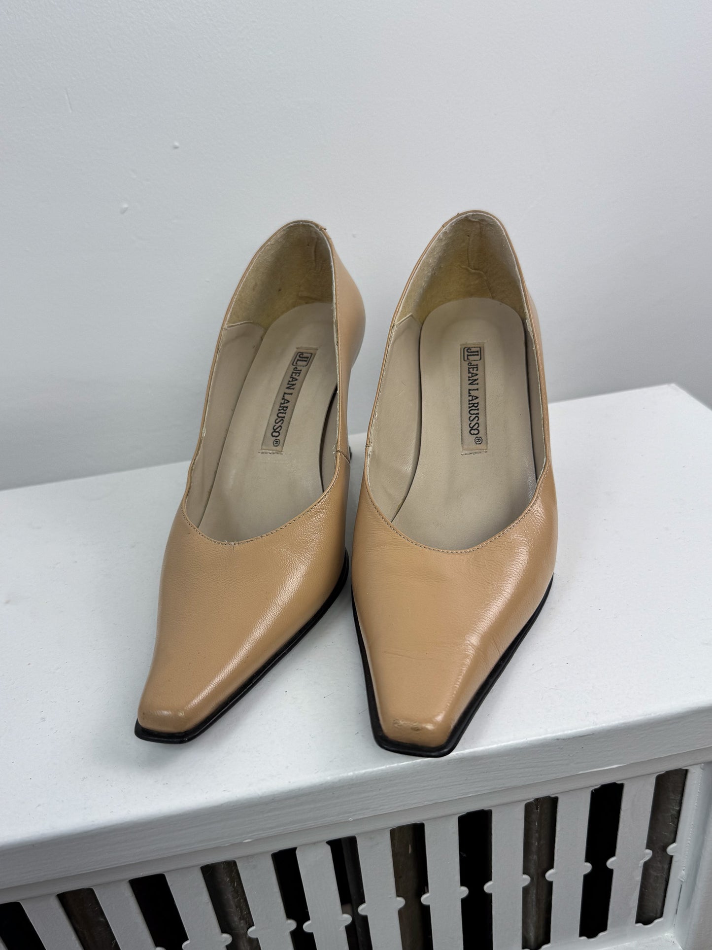 Vintage Tan Block Heels