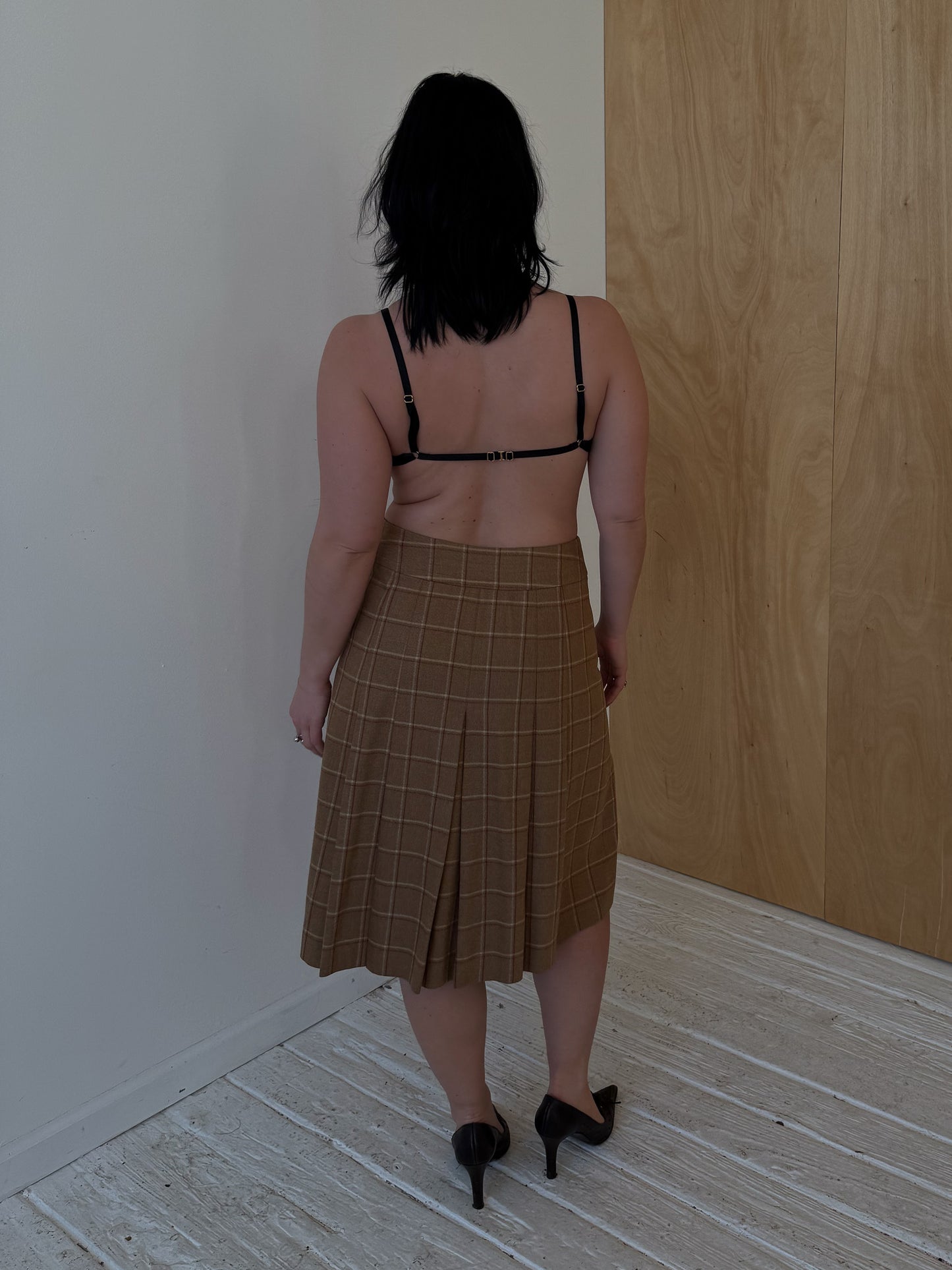 Lands End Plaid Skirt