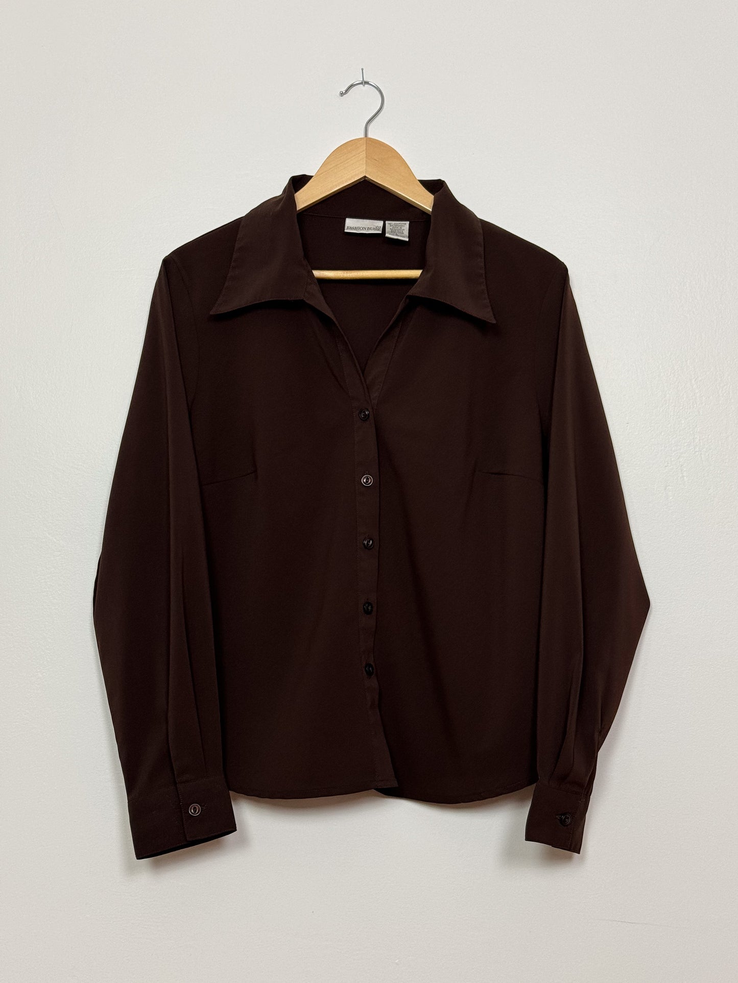 Brown Fitted Blouse