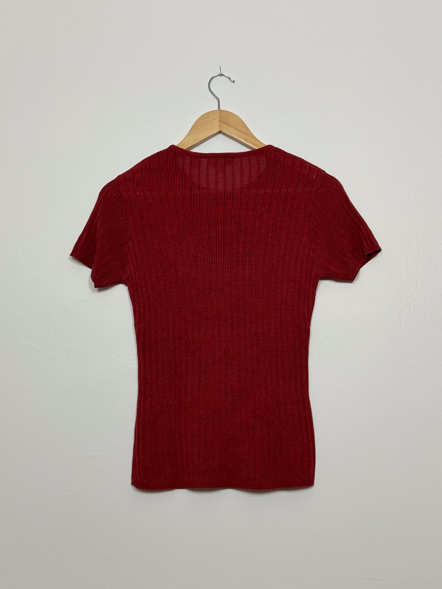Ann Taylor Red Knit Tee