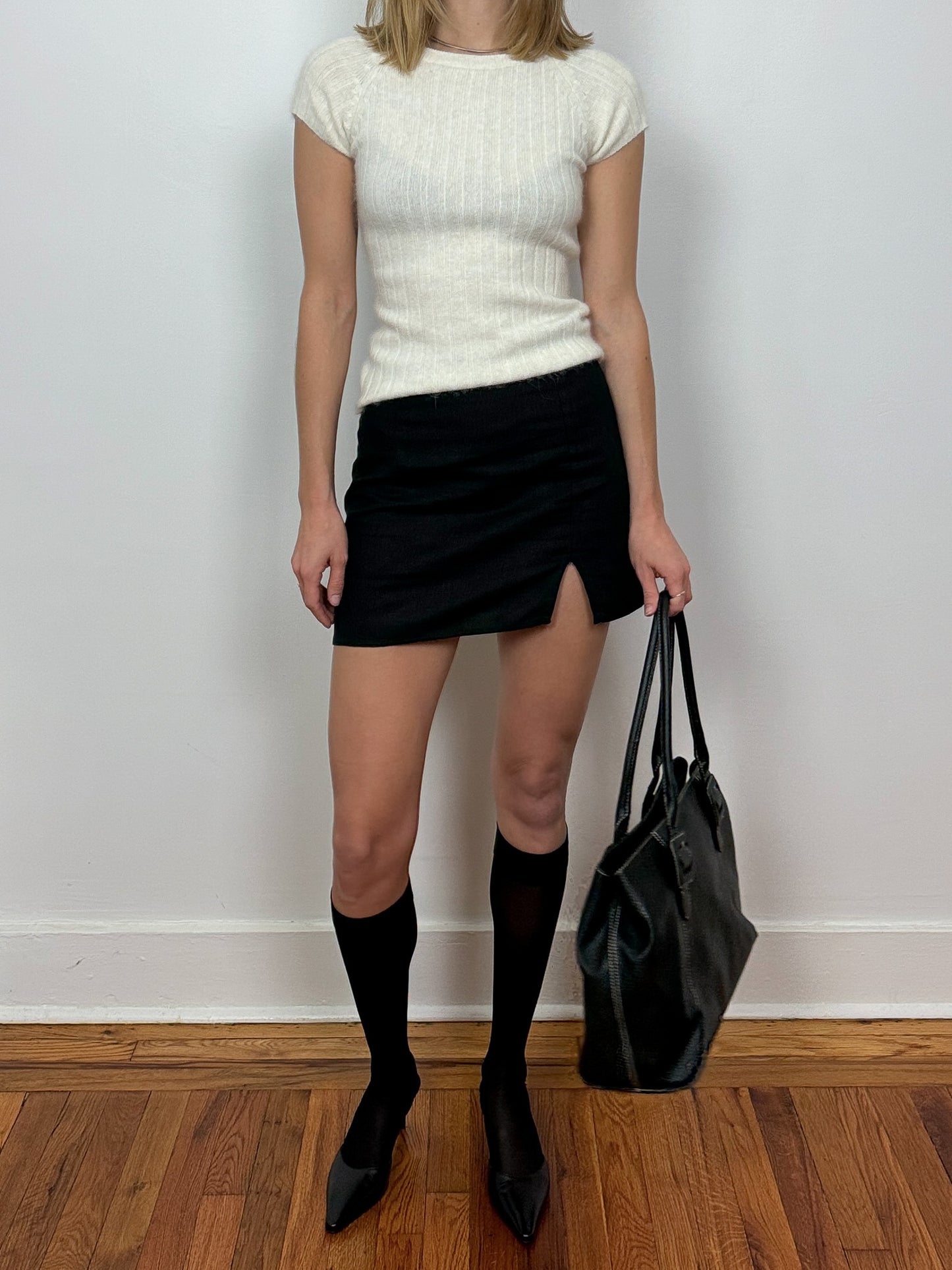 Vintage Cream Knit Tee