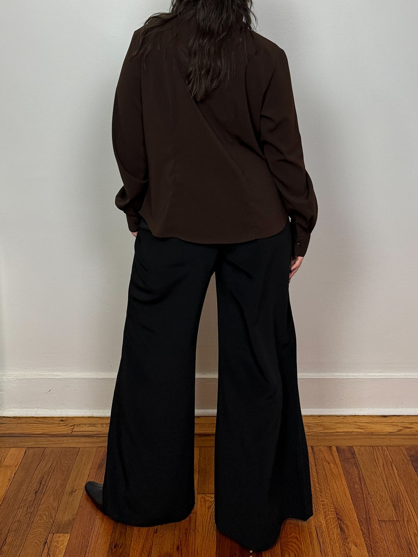 Brown Fitted Blouse