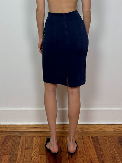 Vintage Navy Pencil Skirt