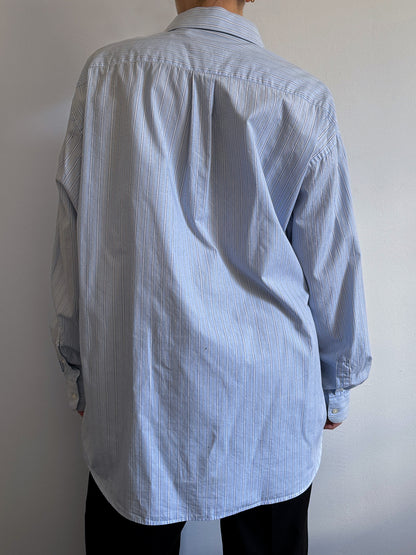 Nicole Miller NY Oversized Striped Button Up