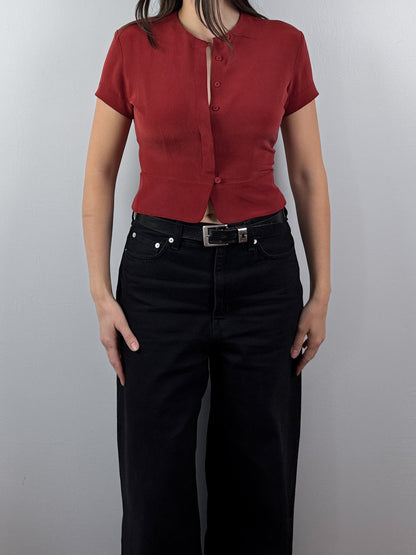Vintage Short Sleeve Blouse