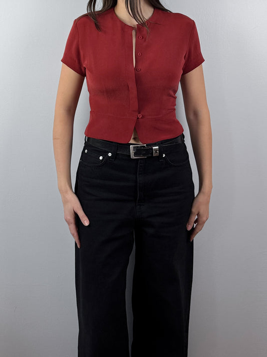 Vintage Short Sleeve Blouse