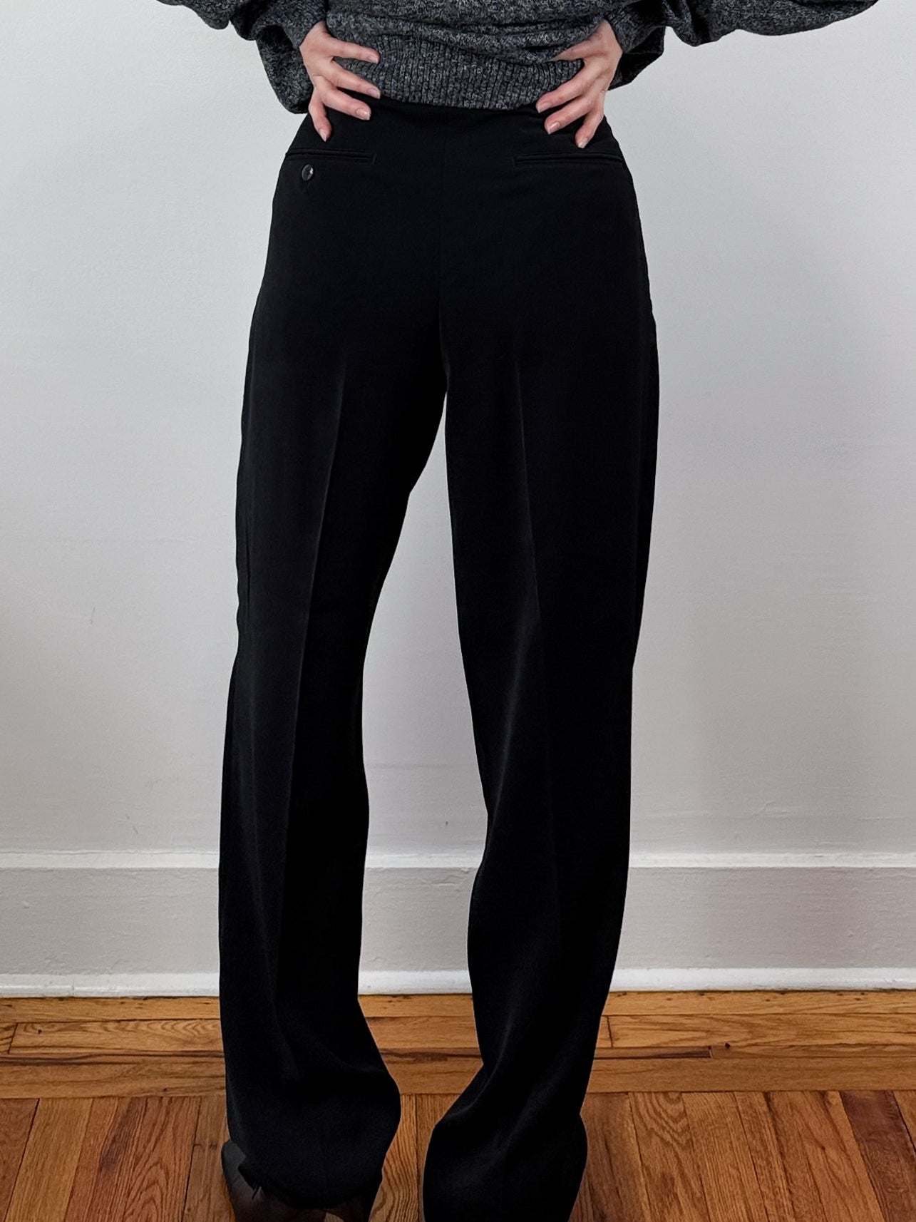 High Waisted Black Trousers