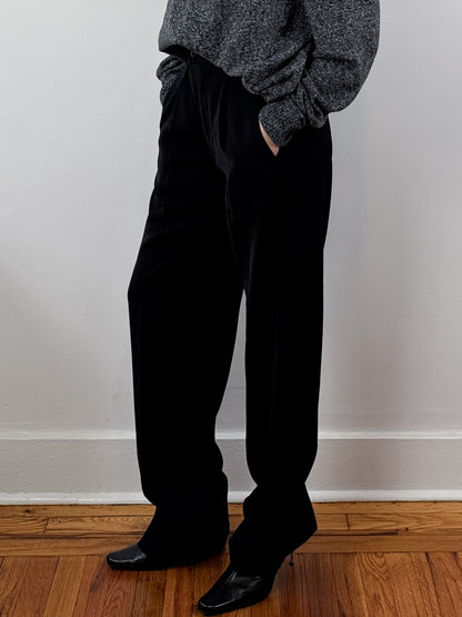 High Waisted Black Trousers