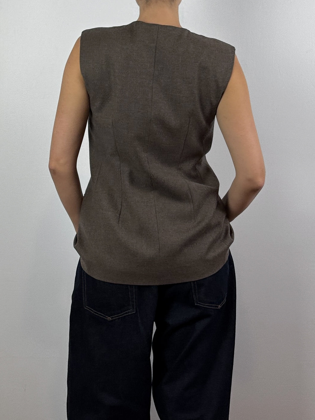Vintage Long Line Wool Vest