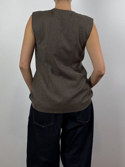 Vintage Long Line Wool Vest