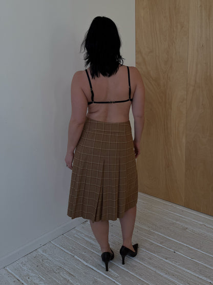 Lands End Plaid Skirt