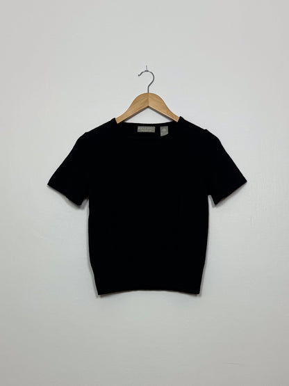 Black Wool Knit Tee