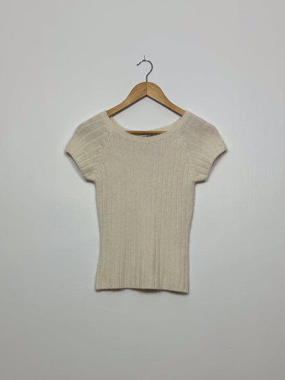 Vintage Cream Knit Tee
